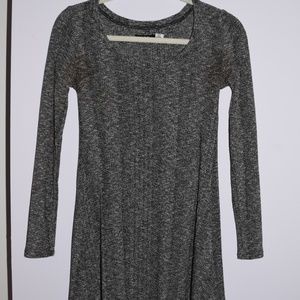 Grey Knit Sweater Dress